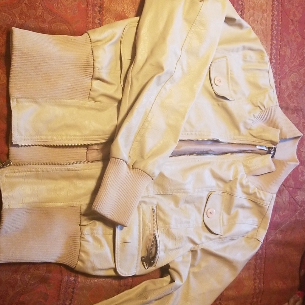 Leather jacket.